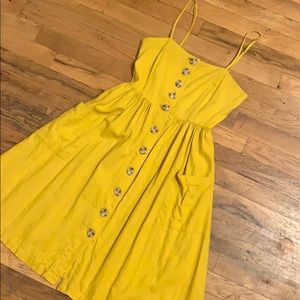 Button Front Knee Length Dress by Forever 21, XS